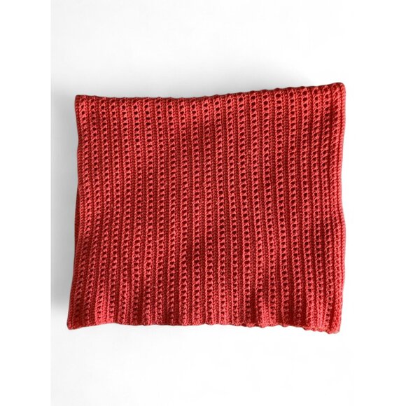 Handmade Crochet Coral Knitted Blanket Throw - Picture 4 of 5
